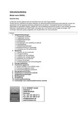 Dewert 2007XL/H Gebruikshandleiding