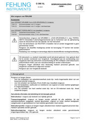 Fehling Instruments TXW-1X Gebruiksaanwijzing