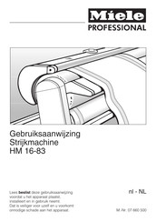 Miele professional HM 16-83 Gebruiksaanwijzing