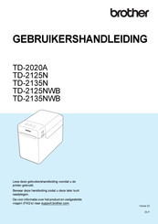 Brother TD-2135N Gebruikershandleiding