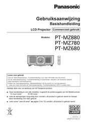 Panasonic PT-MZ880 Gebruiksaanwijzing