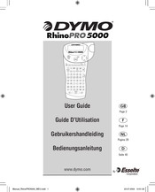 Esselte DYMO Rhino PRO 5000 Gebruikershandleiding