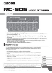 Boss RC-505 Gebruikershandleiding