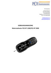 PCE Instruments PCE-RT 2000 Gebruiksaanwijzing