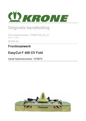 Krone EasyCut F 400 CV Fold Handleiding