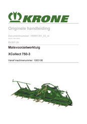 Krone XCollect 750-3 Handleiding