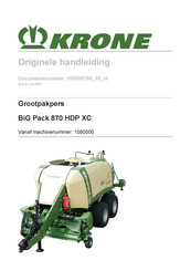 Krone 1080000 Handleiding