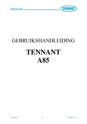 Tennant A85 Series Gebruikshandleiding