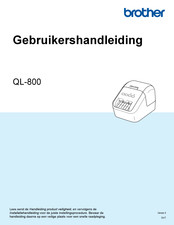 Brother QL-800 Gebruikershandleiding