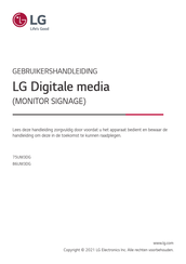 LG 75UM3DG Gebruikershandleiding