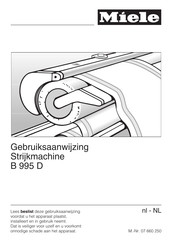 Miele B 995 D Gebruiksaanwijzing