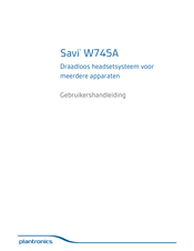 Plantronics Savi W745A Gebruikershandleiding