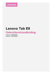 Lenovo Tab E8 Gebruikershandleiding