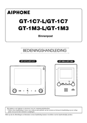 Aiphone GT-1C7-L Bedieningshandleiding