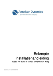 American Dynamics Illustra 400 Bullet Series Beknopte Installatiehandleiding