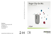 Phonak Roger Clip-On Mic Gebruiksaanwijzing