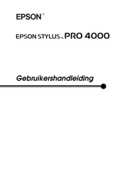 Epson Stylus Pro 4000 Gebruikershandleiding