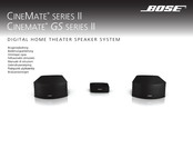 Bose CineMate GS II Series Gebruiksaanwijzing