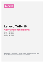 Lenovo TB-X304L Gebruikershandleiding