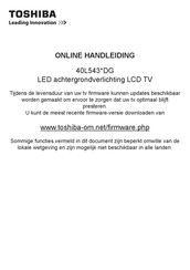 Toshiba 40L543 DG Series Handleiding