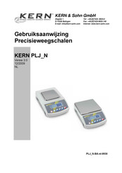 KERN and SOHN PLJ 750-3N Gebruiksaanwijzing