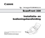 Canon imageFORMULA ScanFront 330 Installatie- En Bedieningshandleiding