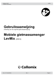 Collomix LevMix 230 V Gebruiksaanwijzing