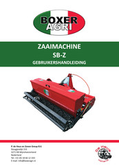 BOXER AGRI SBZ 145 Gebruikershandleiding