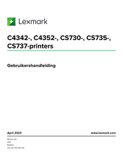 Lexmark CS735 Series Gebruikershandleiding