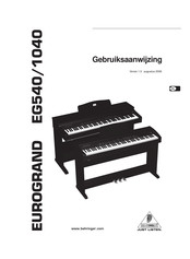 Behringer EUROGRAND EG540 Gebruiksaanwijzing