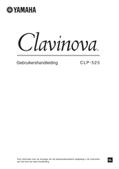 Yamaha Clavinova CLP-525 Gebruikershandleiding