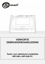 Sonel MPI-540 Gebruikershandleiding