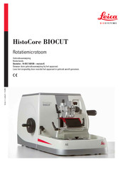 Leica BIOSYSTEMS HistoCore BIOCUT Gebruiksaanwijzing