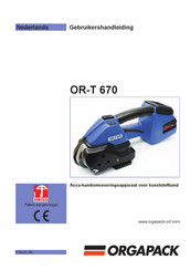 Orgapack OR-T 670 Gebruikershandleiding