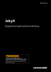 Cannondale Jekyll Supplement Gebruikershandleiding