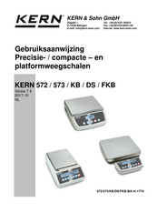 KERN and SOHN 572-32 Gebruiksaanwijzing