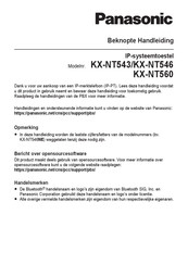 Panasonic KX-NT560 Beknopte Handleiding