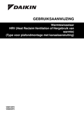 Daikin VAM150FC Gebruiksaanwijzing