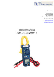 PCE Instruments DC 41 Gebruiksaanwijzing