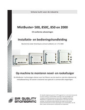 Air Quality Engineering MistBuster 850C Installatie- En Bedieningshandleiding