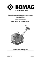 Fayat Group BOMAG BPR 50/55 D Gebruiksaanwijzing En Onderhoudshandleiding