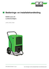 REMKO LTE 60 Bedienings- En Installatiehandleiding