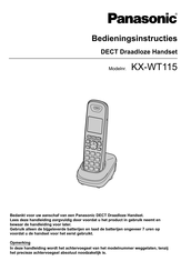 Panasonic KX-WT115 Installatie- En Bedieningsinstructies