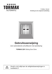 Tormax Automatic TORMAX 2201 Gebruiksaanwijzing