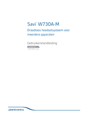 Plantronics Savi W730A-M Gebruikershandleiding