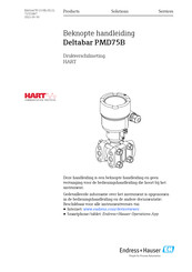 Endress+Hauser Deltabar PMD75B Beknopte Handleiding