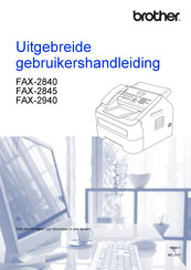 Brother FAX-2840 Uitgebreide Gebruikershandleiding