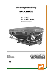 Amazone ZA-M Ultra +S600 Bedieningshandleiding