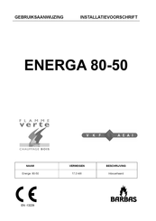 barbas ENERGA 80-50 Gebruiksaanwijzing