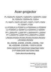 Acer SL1320Wn Gebruikershandleiding